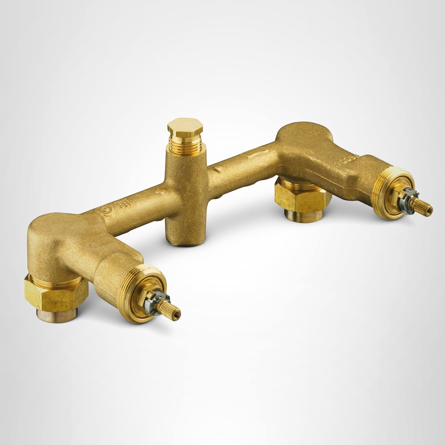 KOHLER K-302-K-NA Widespread 1/2-Inch Ceramic In-Wall Two-Handle